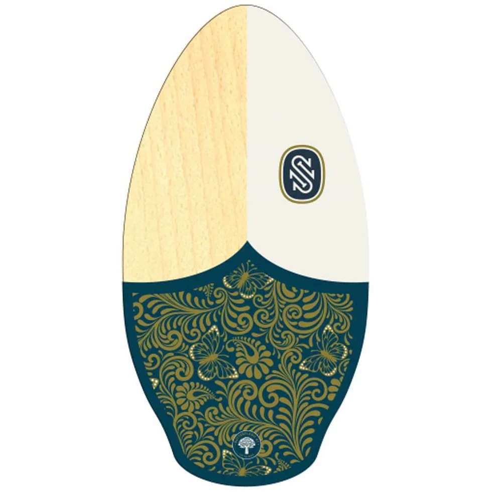 Skimboard SkimOne 41 105cm Butterflaui Weiss Blau Holz Wood