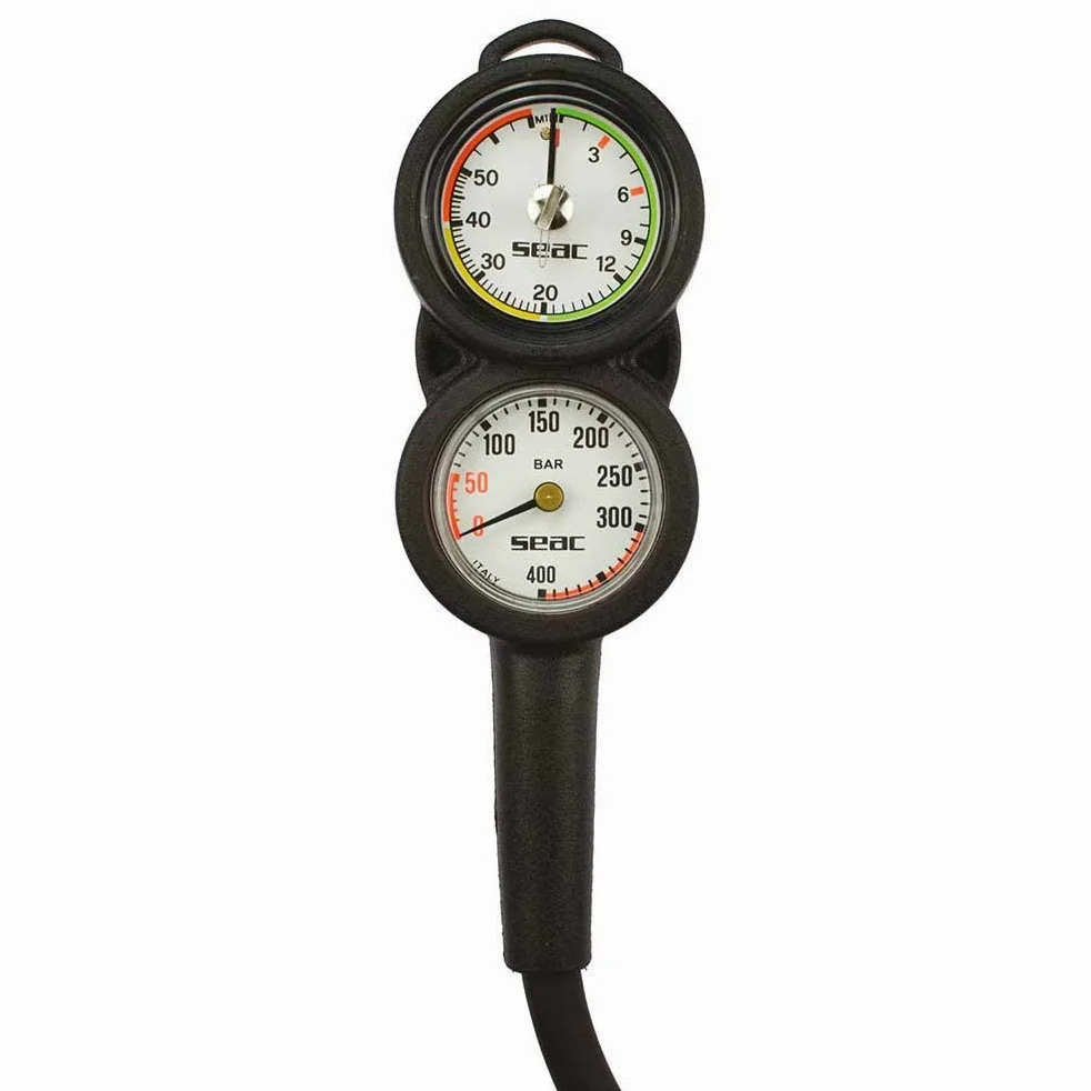 SEAC Konsole 2 PSI + FT, Manometer und Tiefe unter Wasser, Skala 0-5000 psi und 0-200 ft.