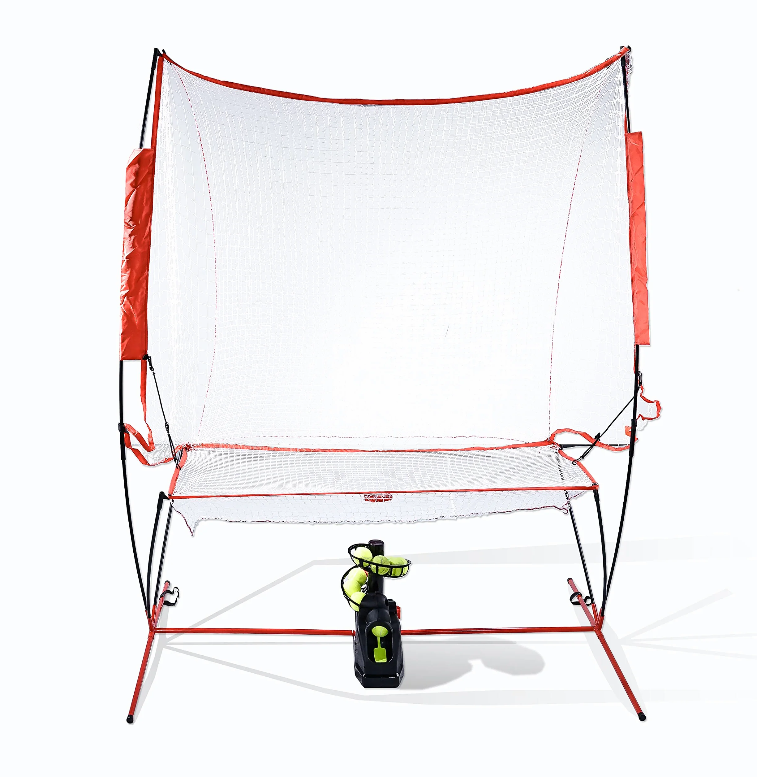 Tennis Maschine Mit Netz (12lb),Pickle bällewurfmaschinen Set für selbsttraining,Anfänger/Kinder/Trainer/Zuhause/Gericht, für alle Stufen/Alter,AC&Batterie&USB-Kabel