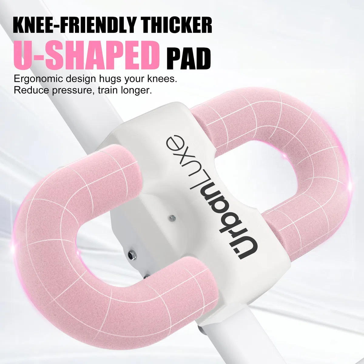 bauchtrainer für zuhause, verstellbarer Bauchtrainer mit LCD-Monitor, zusammenklappbares Bauchmuskeltrainingsgerät mit Knieschutz für das Heimtraining
