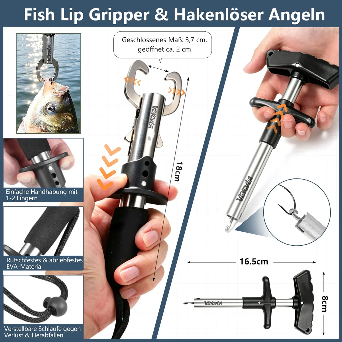 376 Stück Angelzubehör Set,Angelkoffer mit Zubehör- Fischtöter Angelzange Hakenlöser Angelzubehör,Zander,Barsch&ForellenKöder, Angelblei, Haken, Angler Geschenk für Anfänger