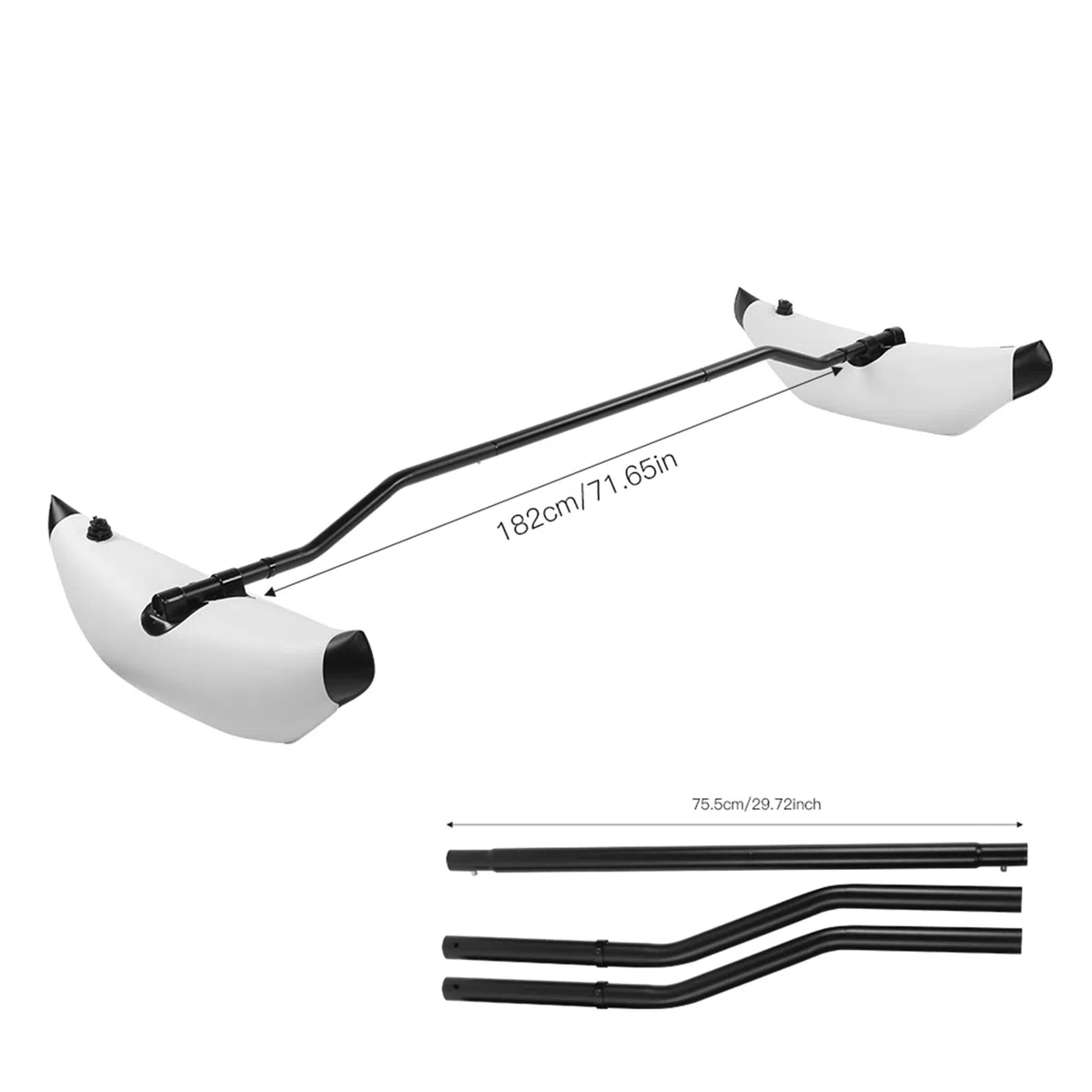 EVGATSAUTO Kajak-Ausleger-Stabilisator-Kit, Kajak-Ausleger, Aufblasbarer Kajak-Stabilisator, PVC-Kanu-Ausleger-Kit, Schwimmendes Balancierboot-Zubehör
