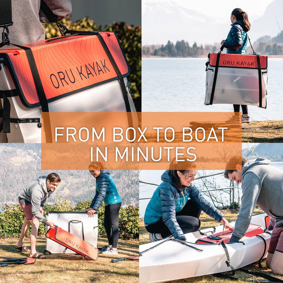 Oru Kayak Faltbares Kajak Inlet – Stabil, langlebig, leicht – Freizeitpaddeln auf Seen und Flüssen – Anfänger, Intermediär - Größe (aufgebaut): 290 x 76 cm, Gewicht: 9,1 kg