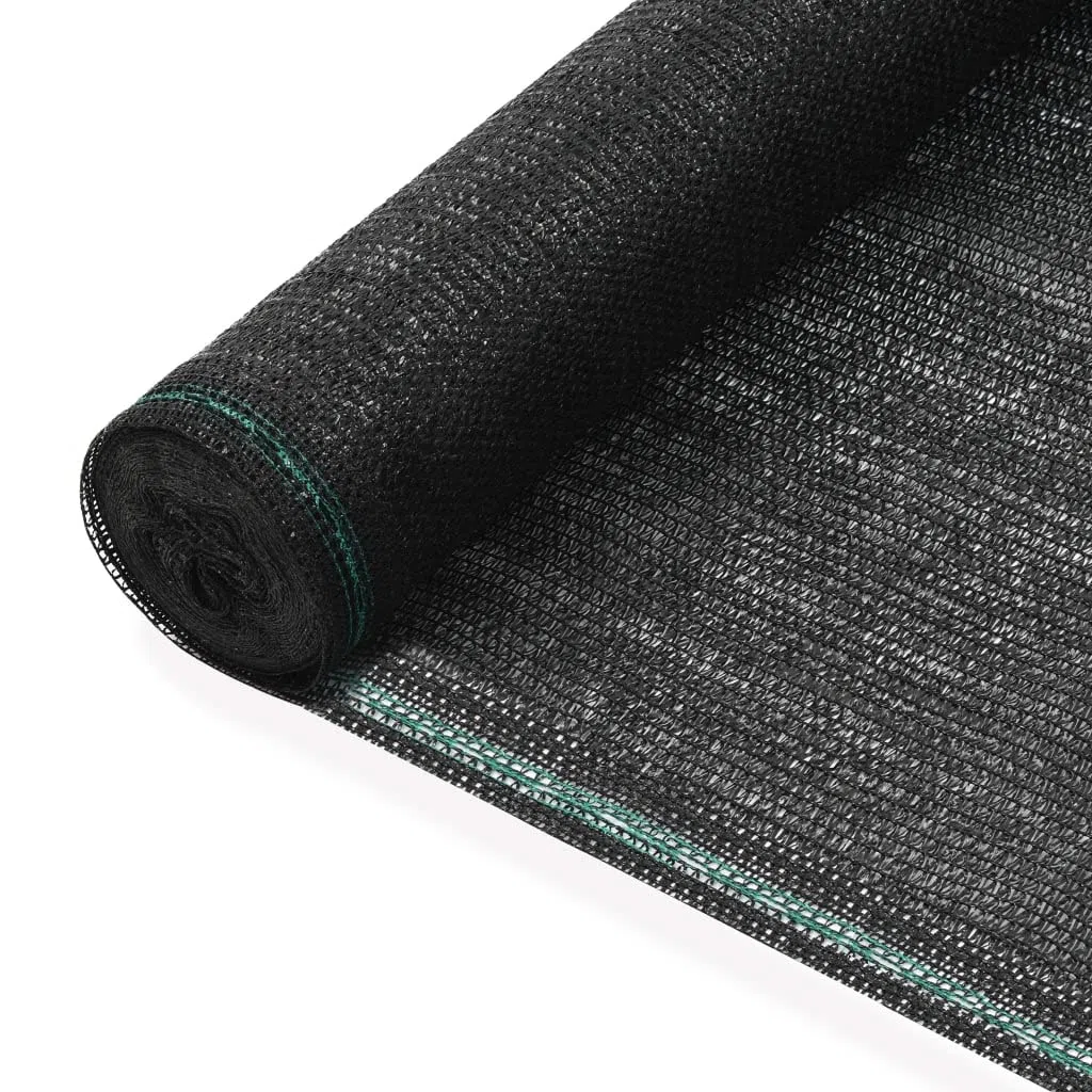 vidaXL Tenniszaun, HDPE, 1 x 25 m, Schwarz, für Zaun, Tennisnetz