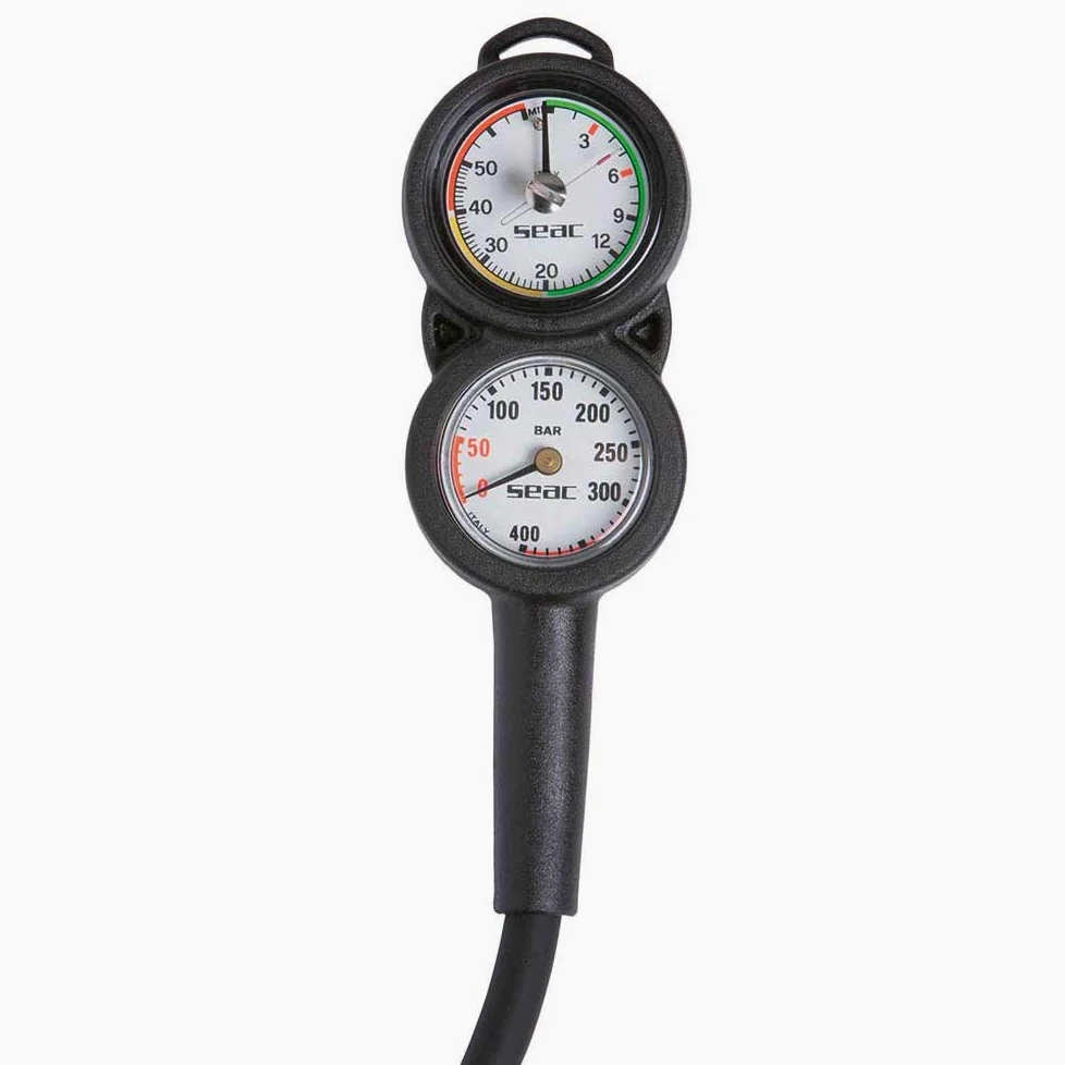 SEAC Konsole 2 PSI + FT, Manometer und Tiefe unter Wasser, Skala 0-5000 psi und 0-200 ft.