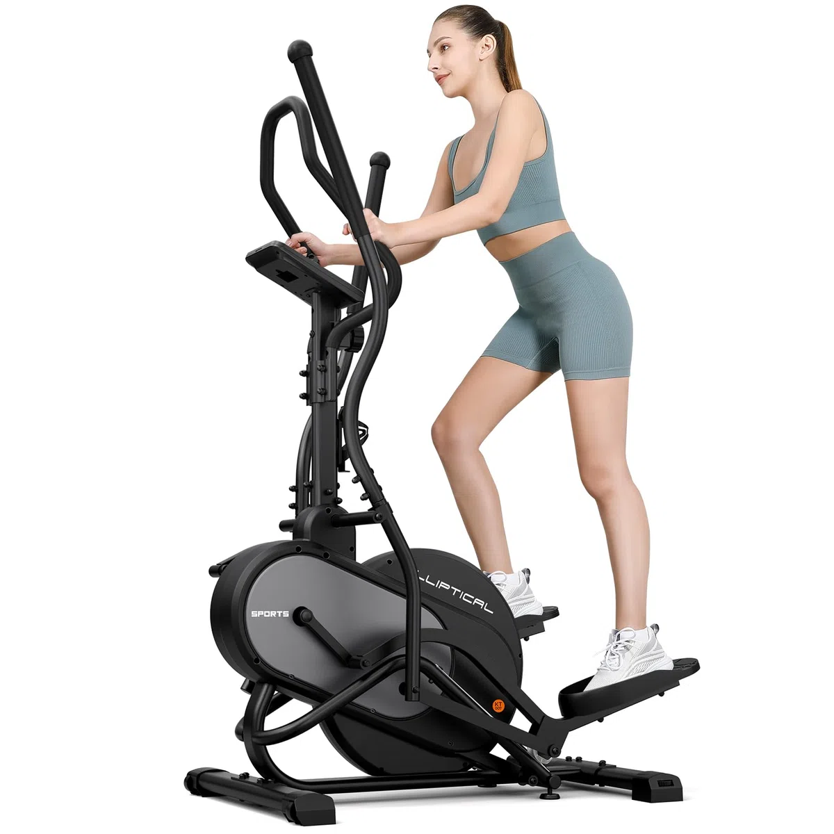 THERUN Crosstrainer 3-in-1 Magnetisch Stepper Ellipsentrainer 16 Widerstandsstufen 8 kg Schwungrad Pulssensor