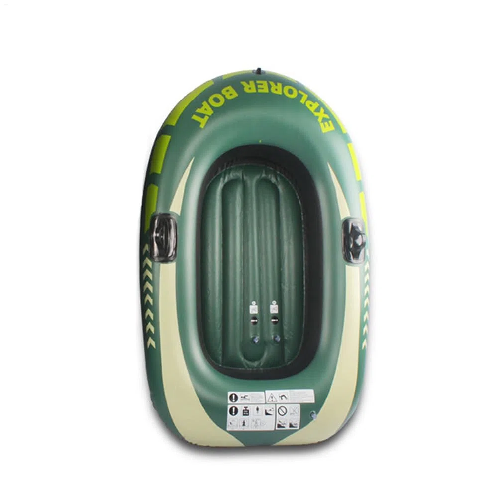 Inflatable Boat, 150x100cm Schlauchboote, 1 Personen Angelboot Aufblasbar Für Erwachsene, Kajak, Verdicktes Faltbares Tragbares Fischerboot Für Treibende Wassersportarten Im Freien, PVC