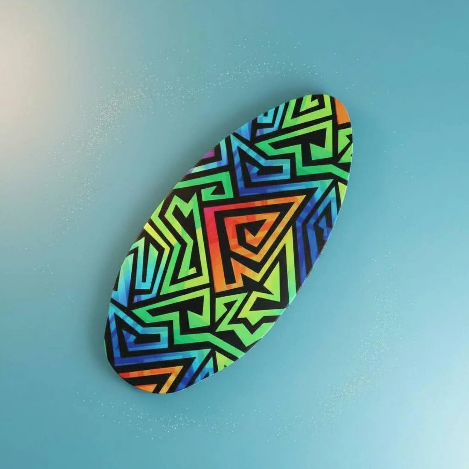 MERIGLARE Skimboard Kinder Strandbrett Robustes Wellenbrett Poplarholz Oberfläche für Anfänger Familien Kinder Outdoor-aktivitäten Balance-Spiel Training , Blauer Fischgrät , 89 50 0.7CM