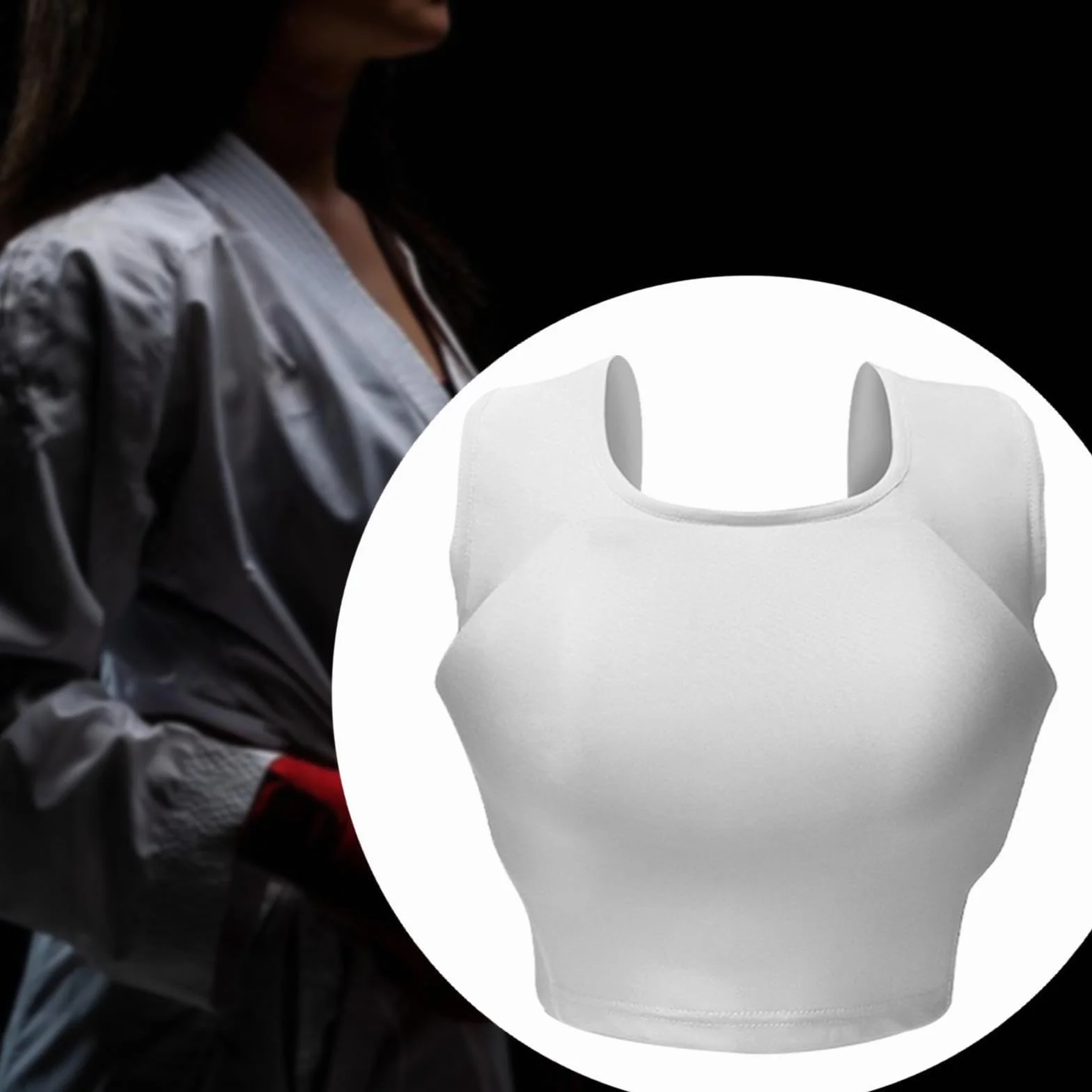 Amagogo Karate-Brustschutz für Damen, Rippenschutz, Rüstung, abnehmbares Futter, weiche Boxschutzweste für Training, Fitness, Fitnessstudio