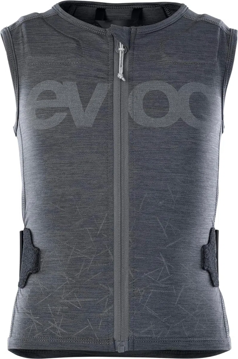 EVOC PROTECTOR VEST KIDS, Protektorenweste (LITESHIELD FLEX Rückenprotektor, S.LEISURE-Stretchmaterial, AIRO FLEX Straps, maschinenwaschbar), Carbongrau