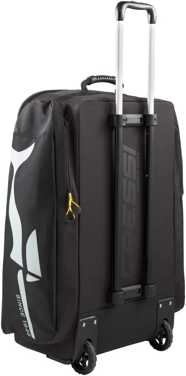 Cressi Moby 3 Trolley Bag Black/Yellow 100 L - Robuste und Geräumige Trolley Tasche ideal für Sportliche Aktivitäten und Reisen, Schwarz/Gelb, 100 L, Unisex