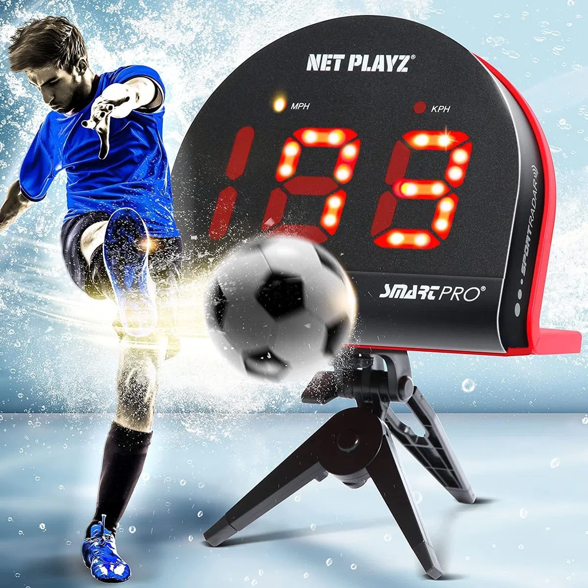 Fußballgeschenke Geschwindigkeitsradar - Messen Sie die Schussgeschwindigkeit, die Schussleistungserkennung, Sportradarpistolen (freihändig) Sensoren | Trainingshilfen, Gadget Gear & Equipment