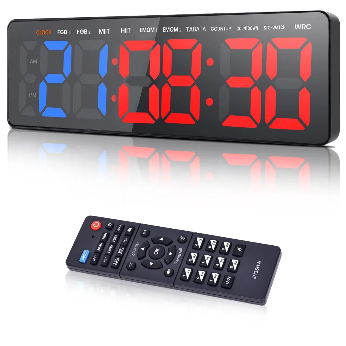 Fitness Training Gym Timer 16.5" Digital LED Wanduhr Countdown/UP Stoppuhr Intervall Indoor Outdoor
