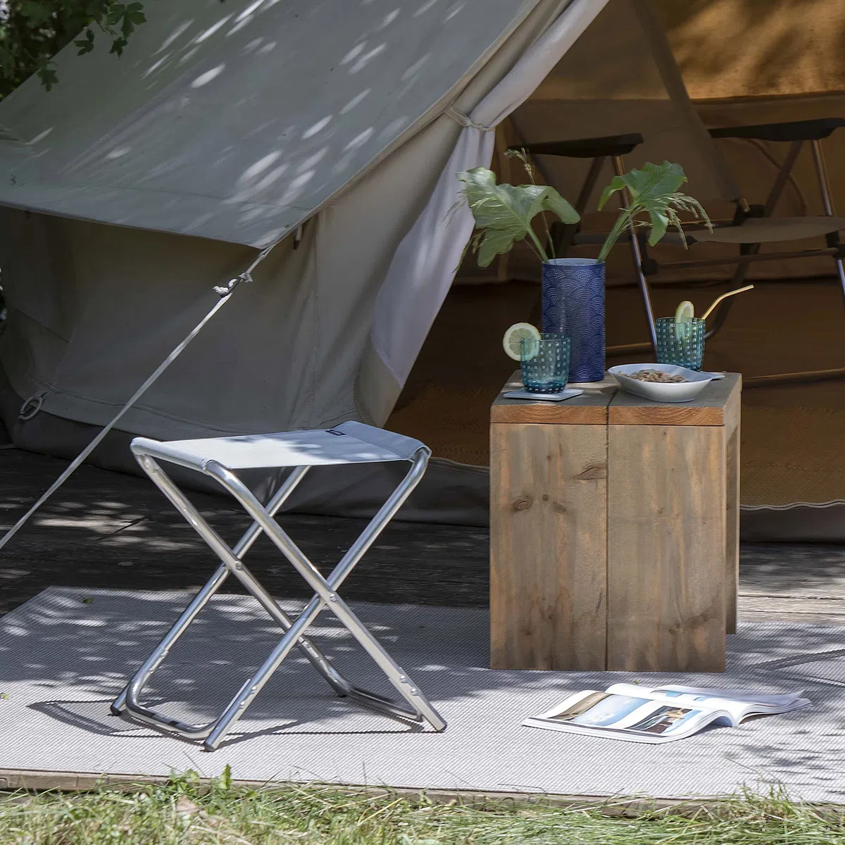 Lafuma Mobilier ALU PL Klapphocker, Océan II, 45 x 38 x 41 cm