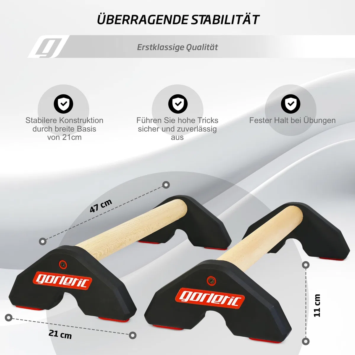 LowFit PRO Gorletic Calisthenics Parallettes - Gymnastik Parallettes, einfacher Transport, Athleten getestet, Premium Magnetic Design