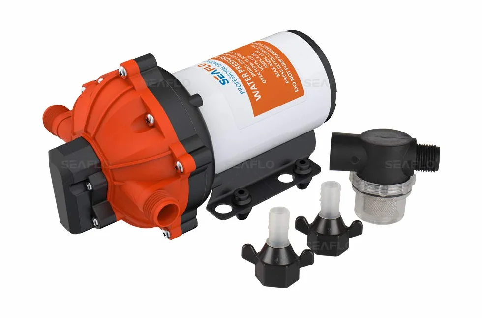 SEAFLO Membranpumpe der Serie 55 - 12V DC, 5,5 GPM, 60 PSI mit Hochleistungsdruckschalter