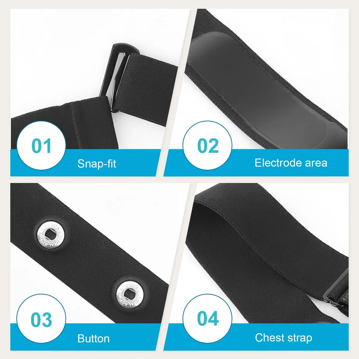 Herzfrequenzmesser Brustgurt verstellbar 70-110cm - Polar H10/H9 Brustgurt Ersatzband - Kompatibel mit Garmin, Wahoo, Polar H10/H9, Coospo, Magene, Bryton, Livlov