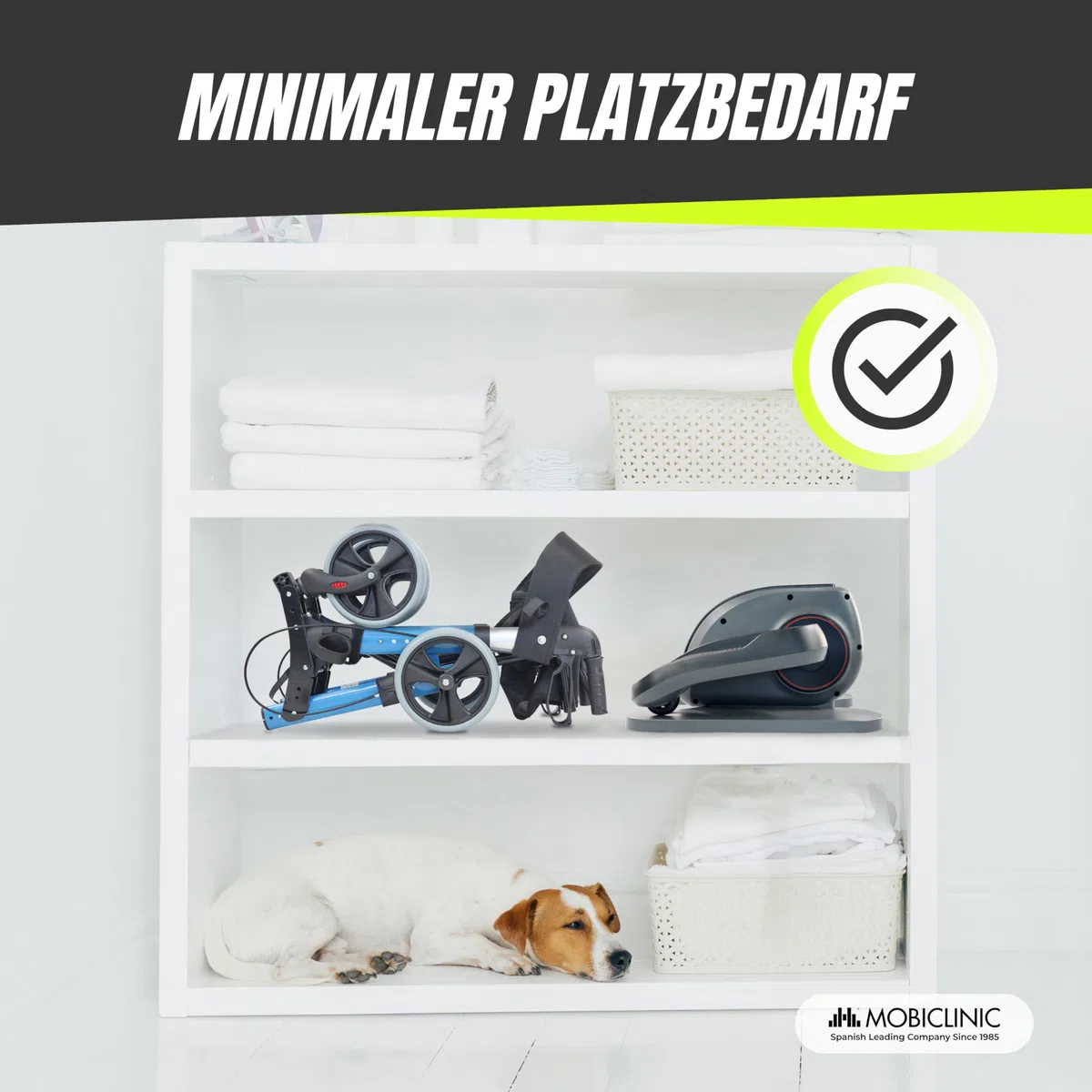 Mobiclinic Mini Ellipsentrainer Heimtrainer 10 Geschwindigkeiten 3 Programme LCD-Display Einstellbarer Widerstand