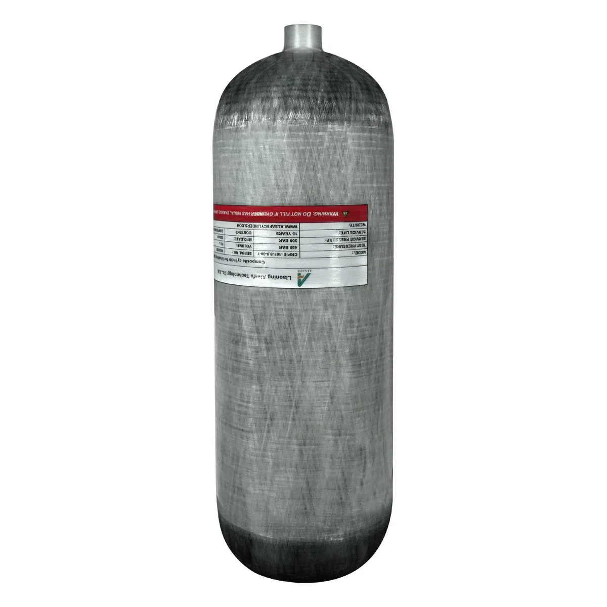 TUDIVING 4500Psi Kohlefaser-Tauchflasche (Nicht DOT-Zertifiziert) 9L 549Cu in 9000CC Hochdruck-Verbundzylinder, Tauchflasche für Schnorcheln und Wassersport