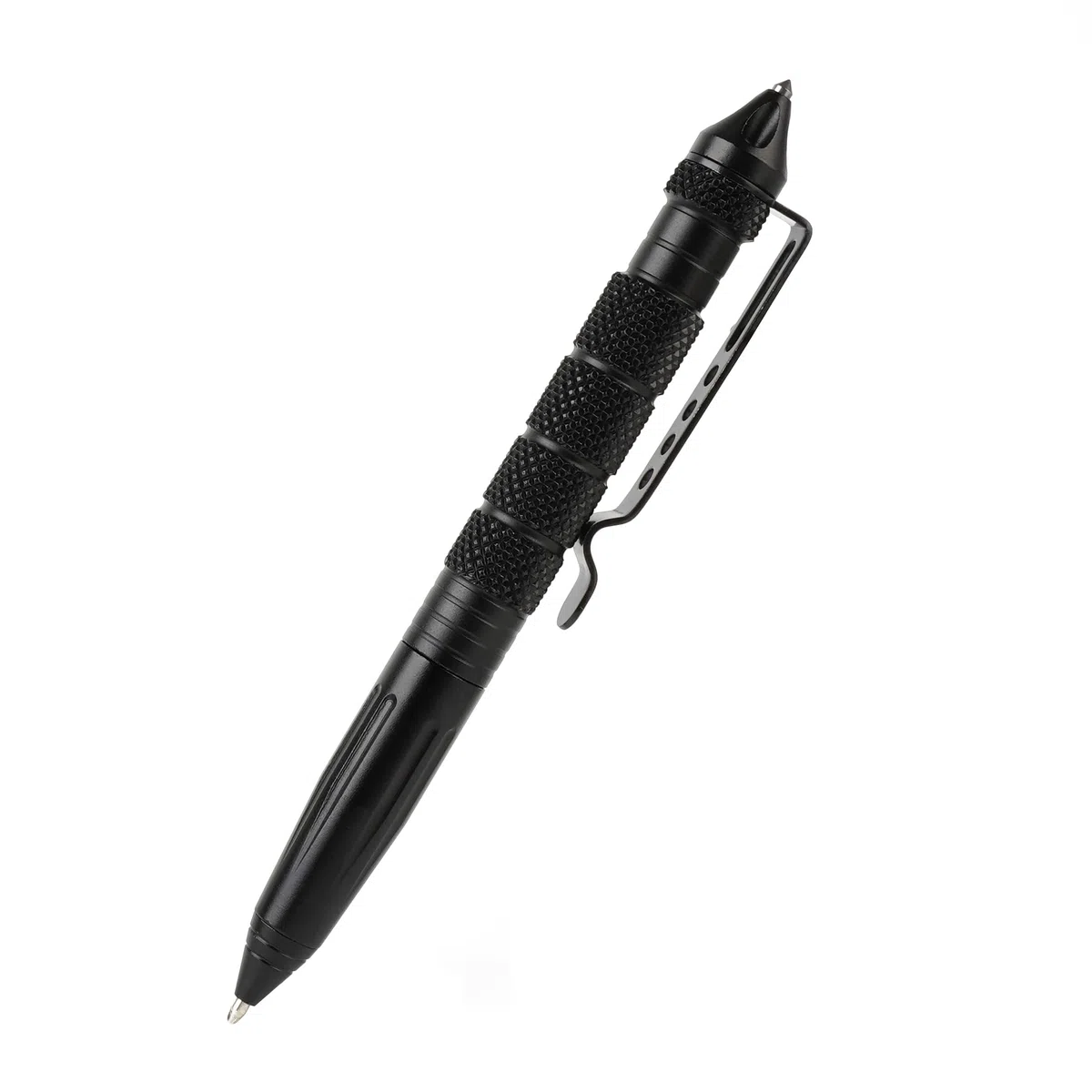 Tactical Pen - Taktischer Kugelschreiber - mit Glasbrecher und Selbstverteidigungs-Tool Kubotan - Multifunktional - EDC - Schwarz