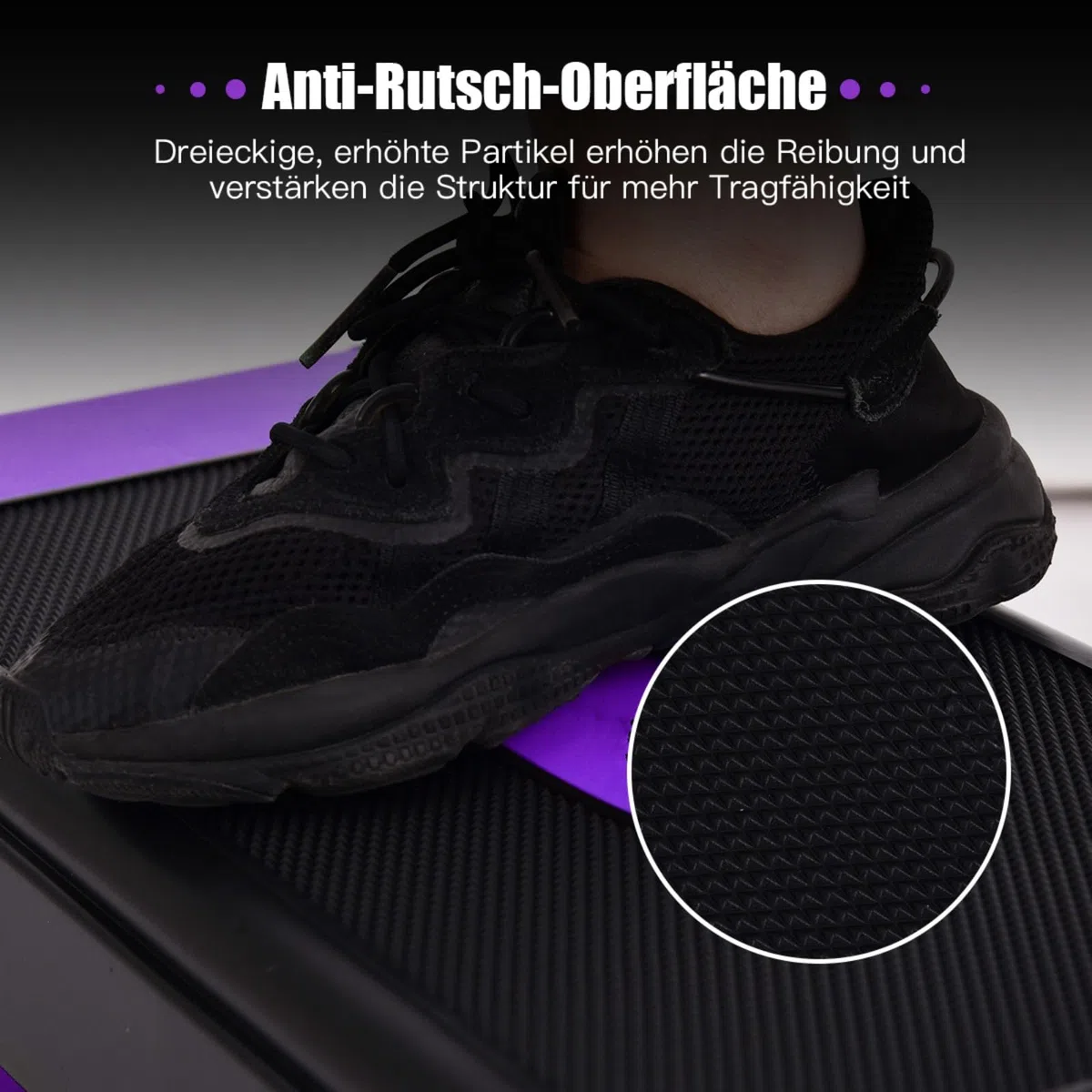 GYMAX Aerobic Stepper höhenverstellbar, Steppbrett mit 3 Stufen 12/17/22cm, Step Bench mit rutschfesten Pads, Trainingsbrett für Zuhause, Büro & Fitnessstudio