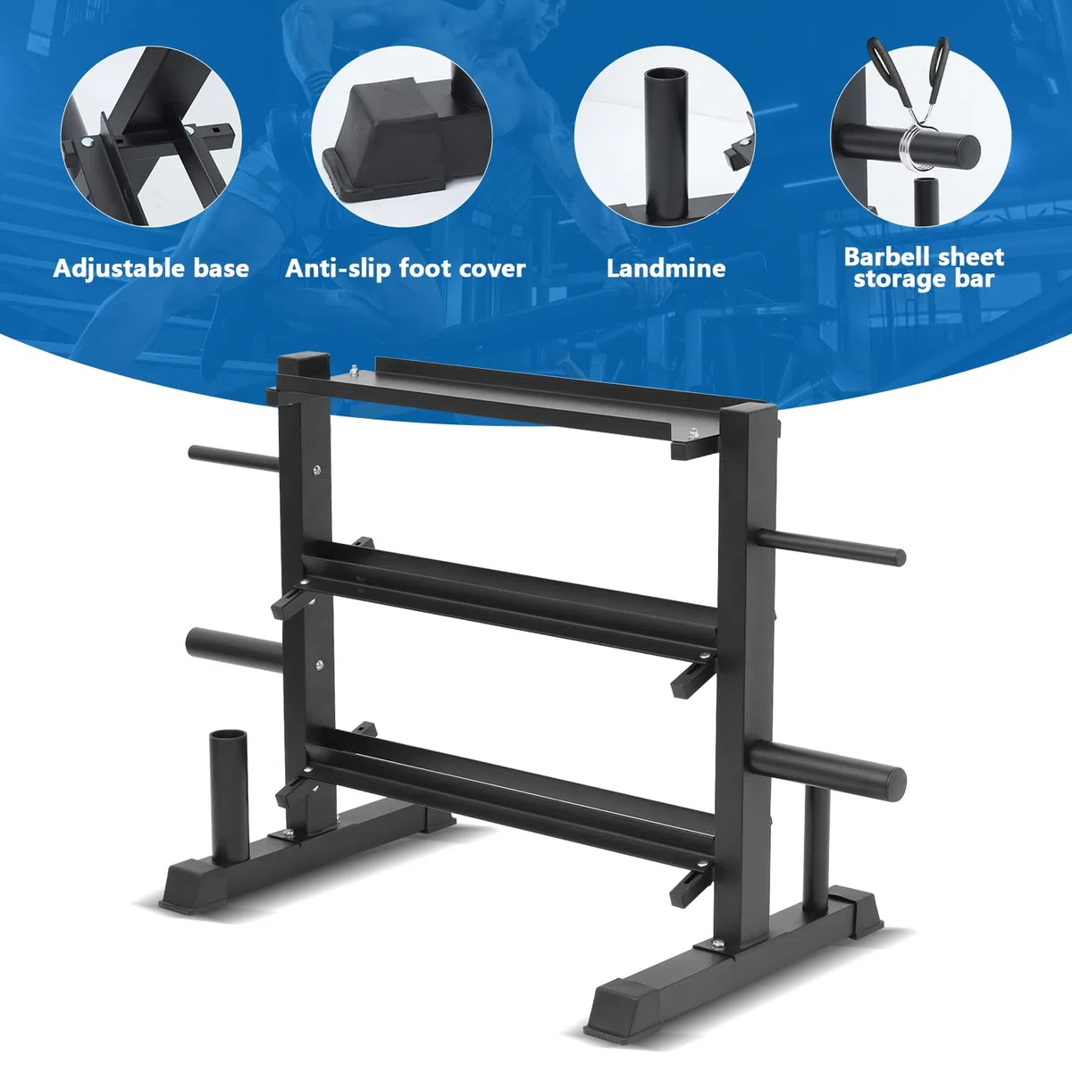 Verstellbares Hantelregal, Hantelset mit Aufbewahrungsregal für Kettlebells, Gewichts-Organizer-Ständer, Gewichtsregal, Kettlebell-Regal.