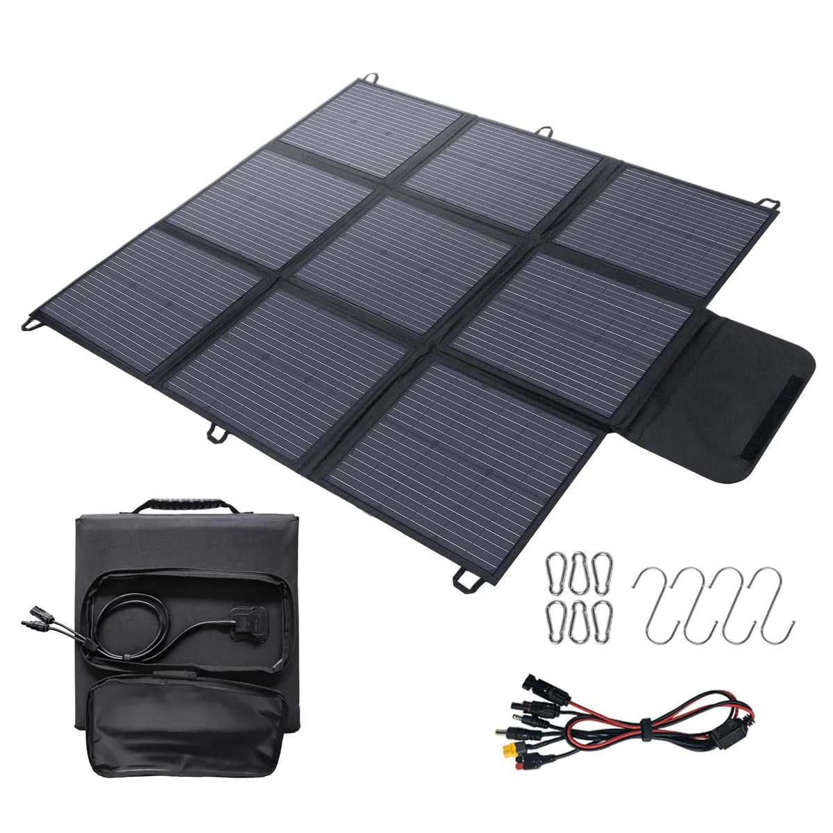Faltbares Solarpanel 200W IP67 Wasserdicht Tragbares Solarladegerät Camping Outdoor