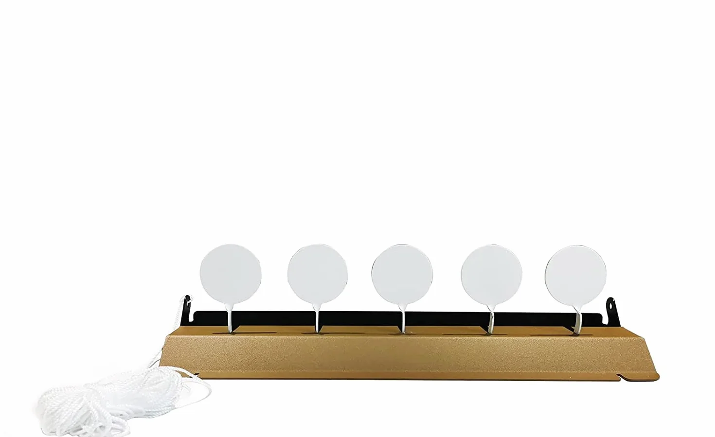 ATFLBOX Zurücksetzender Metall-Schießscheibenständer mit 5 Stahlplatten für Airsoft BB Guns Pistol für Outdoor und Indoor (Rechteck)