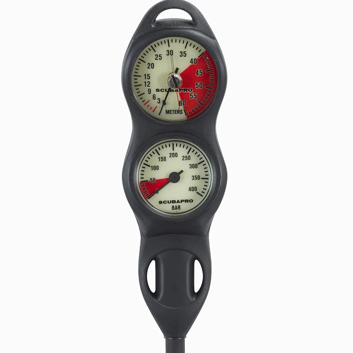 SCUBAPRO 2-Gauge U-Line Tauchkonsole mit Manometer und Tiefenmesser, Metrische Anzeige, Kunststoff