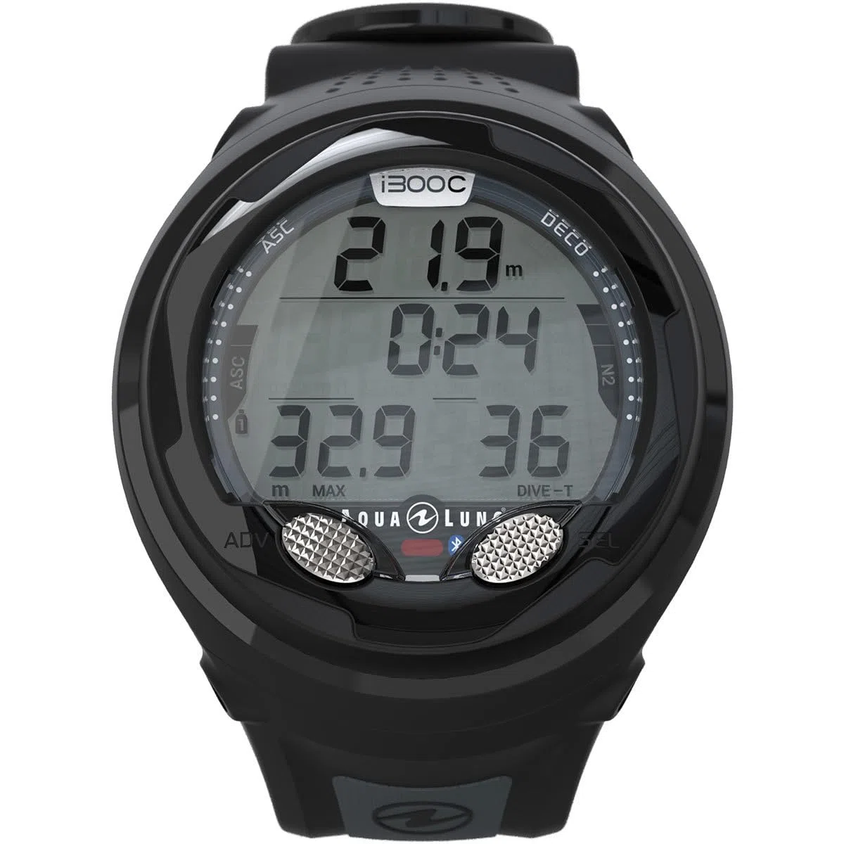 Aqualung i300C Tauchcomputer, Bluetooth, Aqua Lung 3-Gas Dive Computer, Intuitive Navigation, Vier Betriebsarten, Höhenanpassung, Ideal zum Tauchen