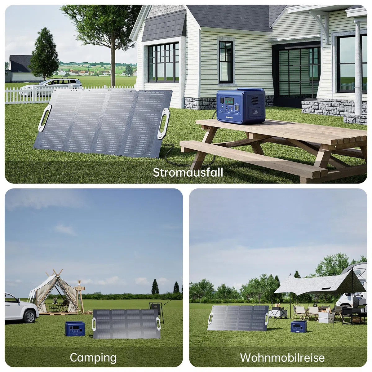 Greenloop Solarpanel 100W Faltbar Tragbares IP65 Wasserdicht ETEF Solarzellen 22,5% Wirkungsgrad 4kg Leicht inkl. Tragetasche