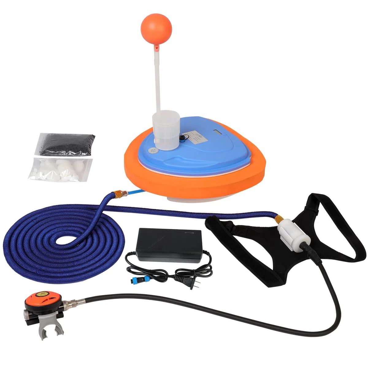 Scuba Dive System, Tauchen Ventilator Scuba Tank mit 10.1 m Schlauch, Wiederaufladbarer Luftkompressor Unterwasseratmungsgerät, Tankless Dive System zum Tauchen, Angeln, Bootsreinigung