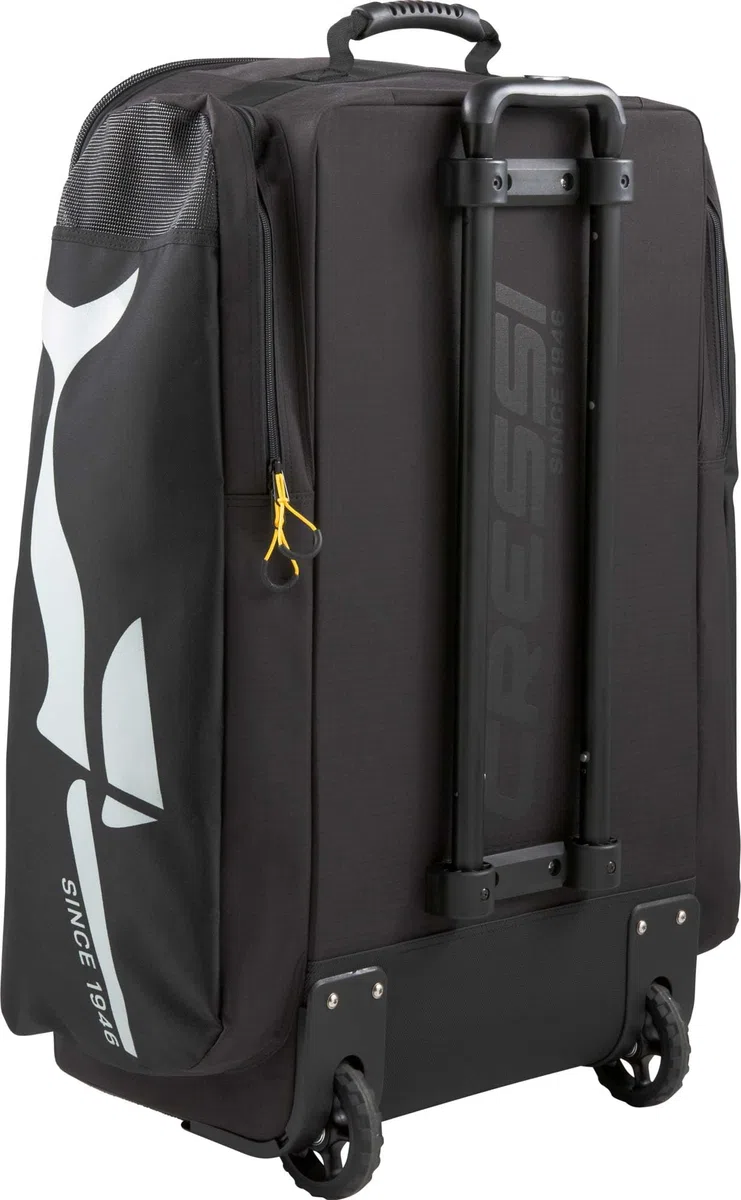 Cressi Moby 3 Trolley Bag Black/Yellow 100 L - Robuste und Geräumige Trolley Tasche ideal für Sportliche Aktivitäten und Reisen, Schwarz/Gelb, 100 L, Unisex