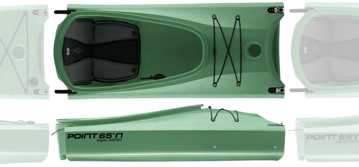 Point 65 Mercury Extra Element Mittelteil Modul Kajak aus Solo Wird Tandem, Farbe:Dunkelgrün