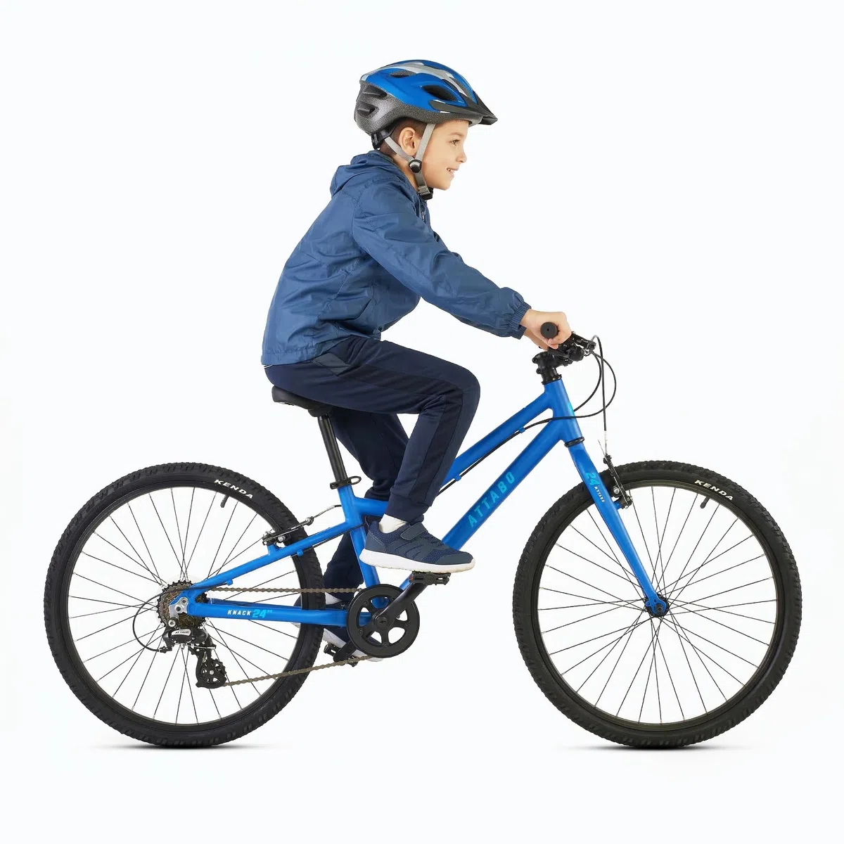 ATTABO Leichtes Fahrrad für Alltag und Touren – Jugendfahrrad – Aluminium – 24 Zoll Blau – Für Jungen und Mädchen