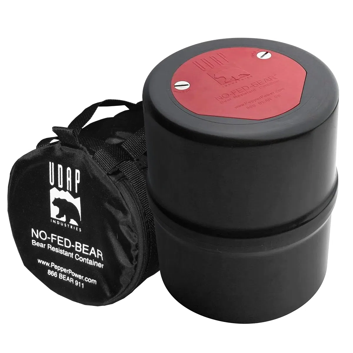 NO-FED-BEAR UDAP BRCWC Aufbewahrungsbehälter für Wandern, Camping, Rucksackreisen, Jagd, mit Tragetasche, 2 Liter, 20,3 x 25,4 cm