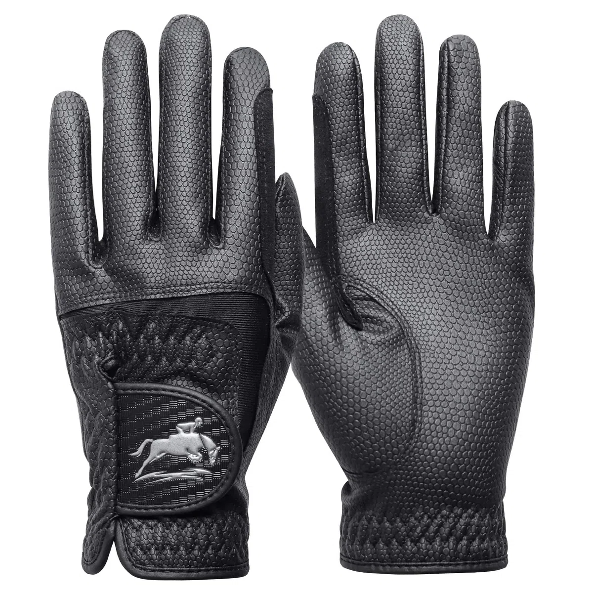 FINGER TEN Reithandschuhe Damen Handschuhe Reiten Synthetische Leder Schlange Haut Design Paar, Damen Reiten Handschuhe Stretch Stoff Griff Bequemer für die ganze Saison