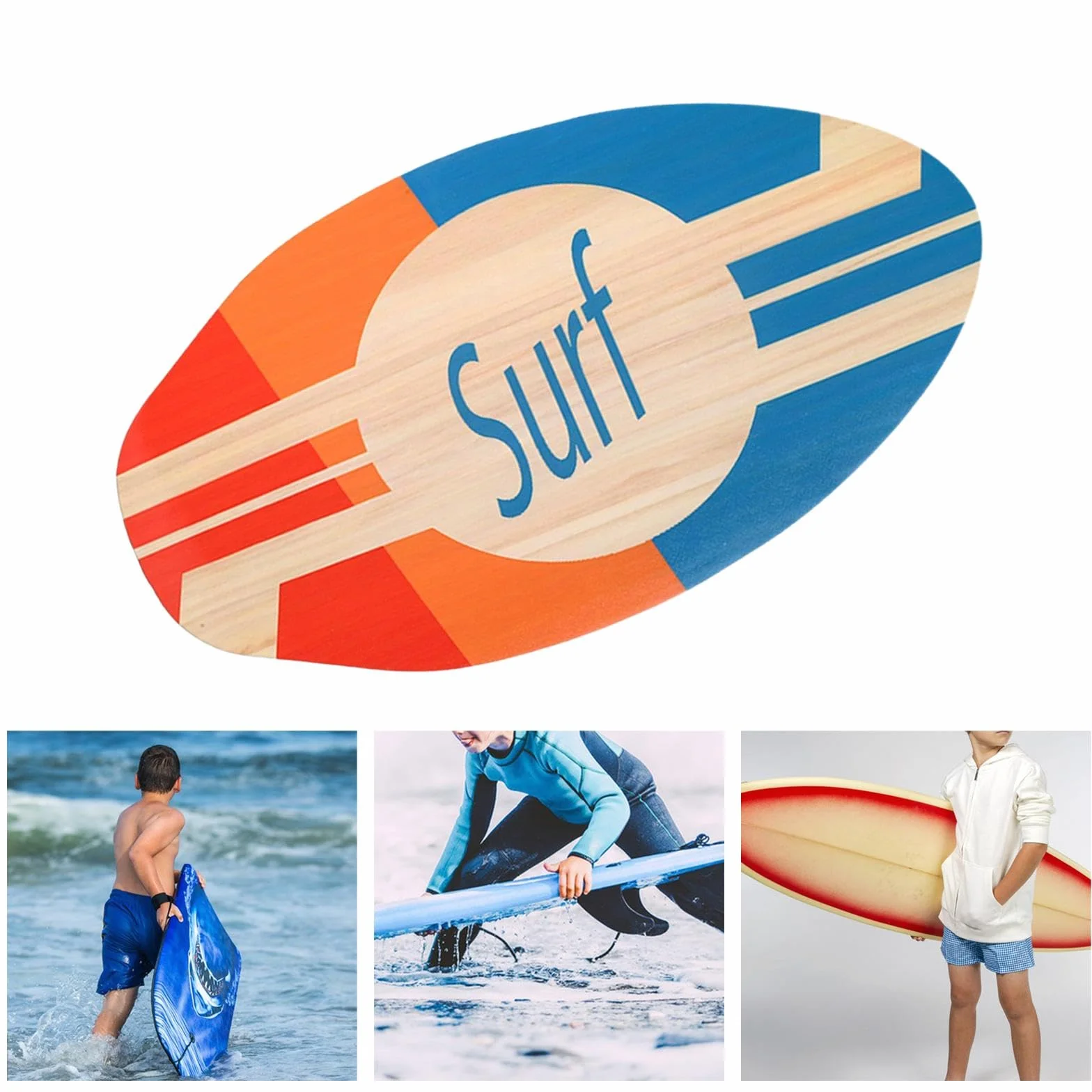 Harilla Skimboard für Kinder Surfbrett Universal Tragbares Gute Reibung Anfänger 30 Zoll Sommer Wassersport Kleine Kinder Surfbrett
