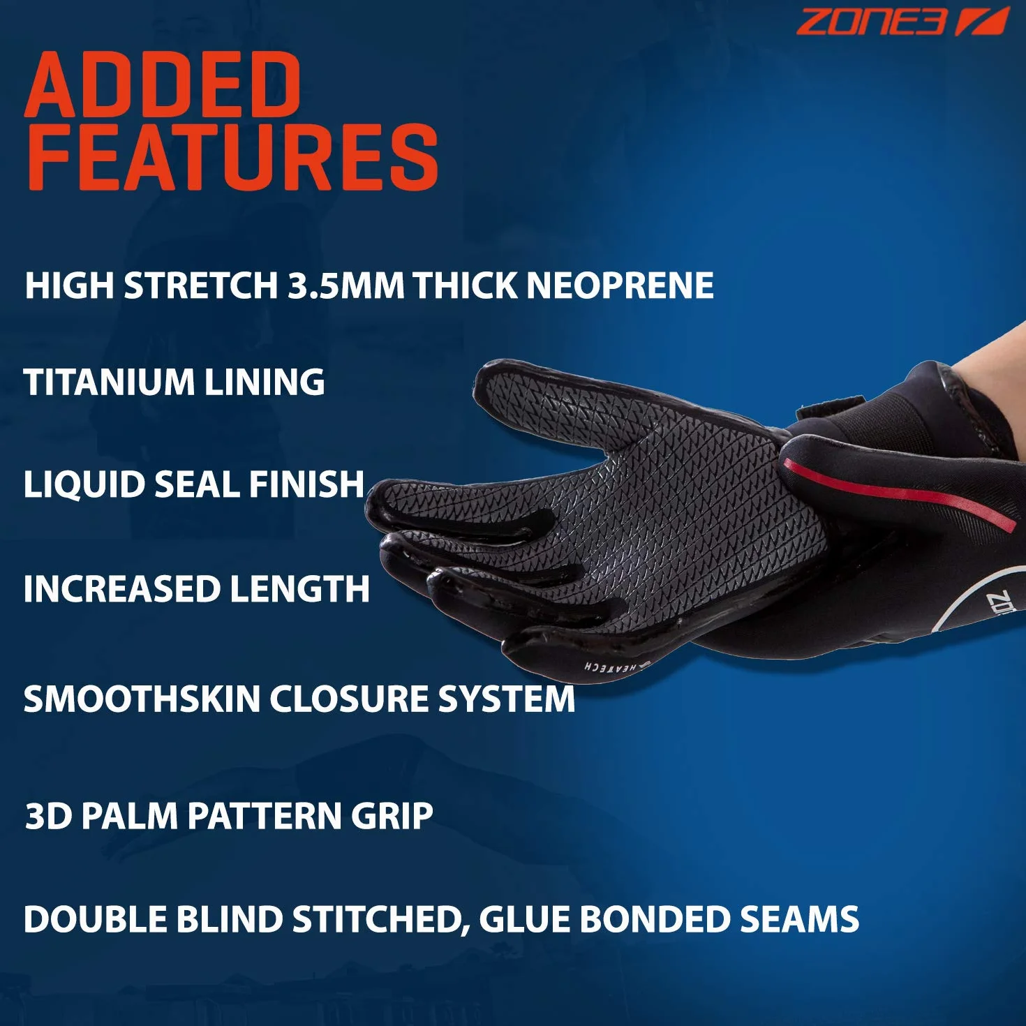 ZONE3 Neopren Heat-tech Schwimmhandschuhe