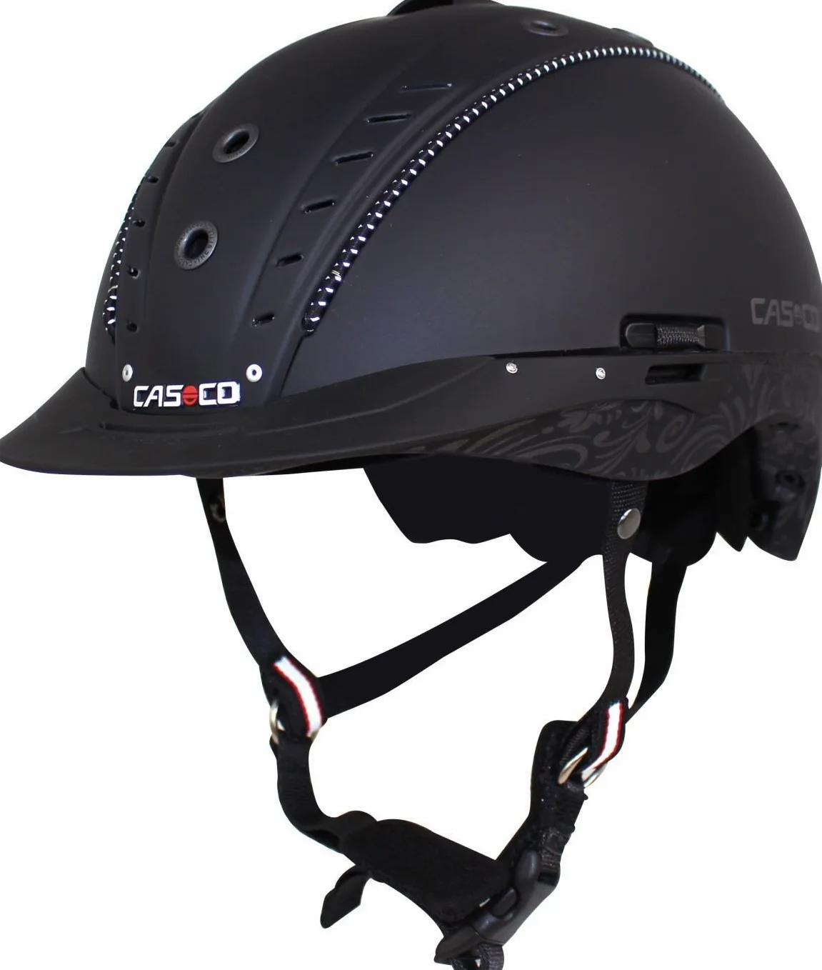 CASCO MISTRALL 2 Reithelm schwarz/floral S/M 55-57cm