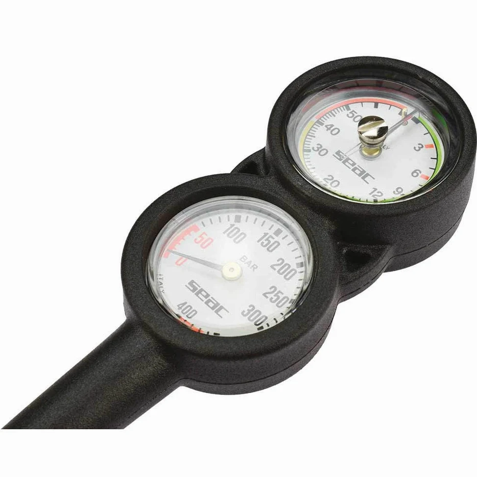 SEAC Konsole 2 PSI + FT, Manometer und Tiefe unter Wasser, Skala 0-5000 psi und 0-200 ft.
