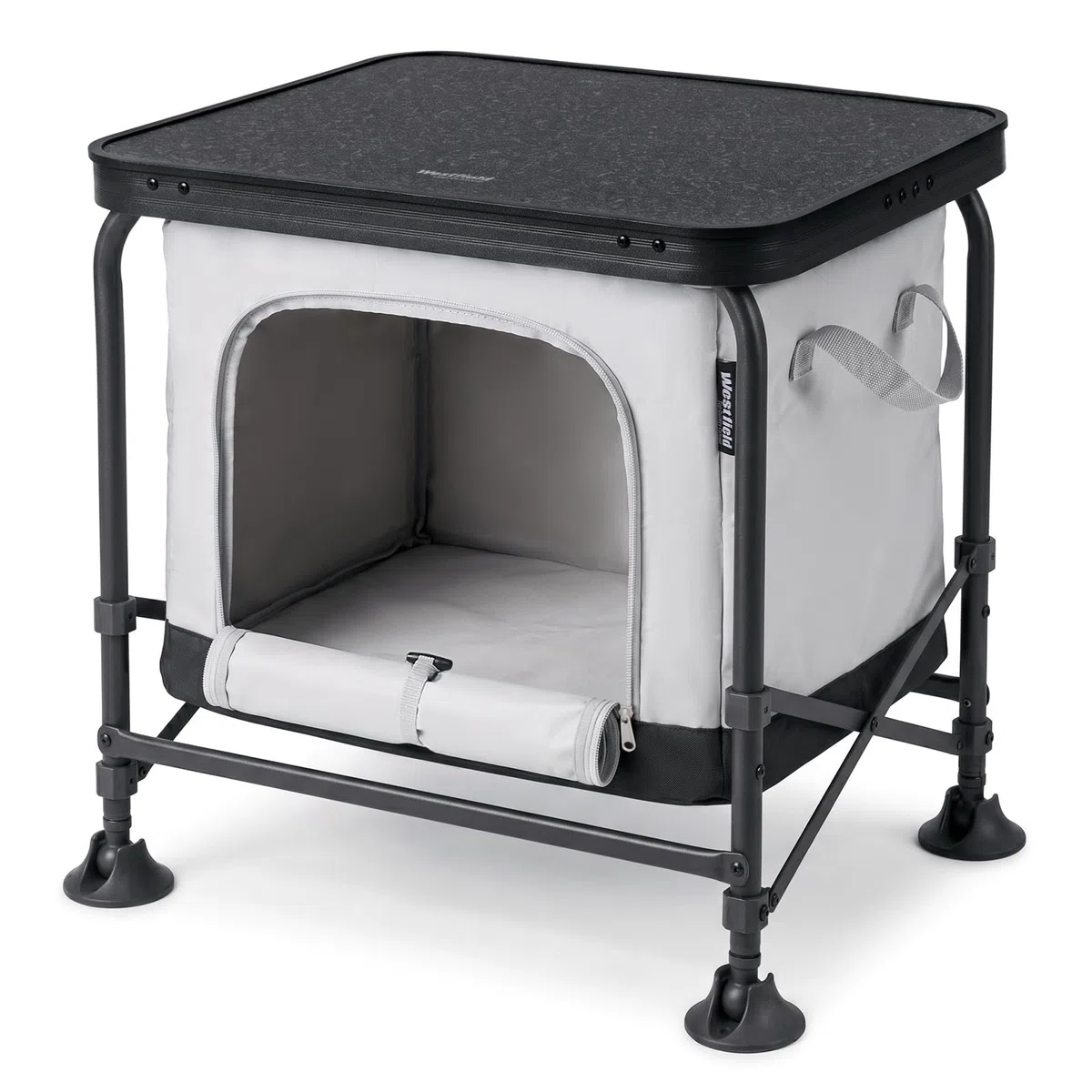 Westfield Outdoors Modulor I+, Campingschrank Faltbar, Campingküche Klappbar mit Tragetasche, Faltschrank Klappschrank viel Stauraum Tragbar für Camping, Balkon, Terrasse